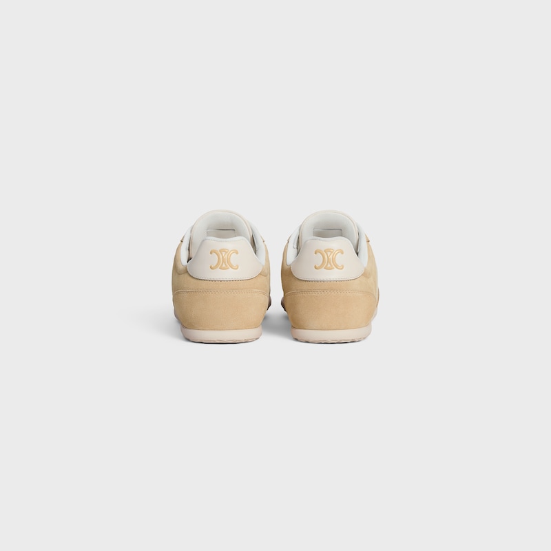 celine jogger - sneaker bassa con stringhe in vitello scamosciato e pelle di vitello
