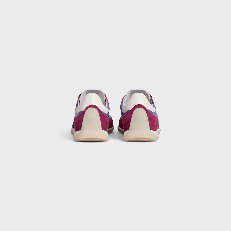 celine racer - sneaker bassa in nylon vitello scamosciato e vitello