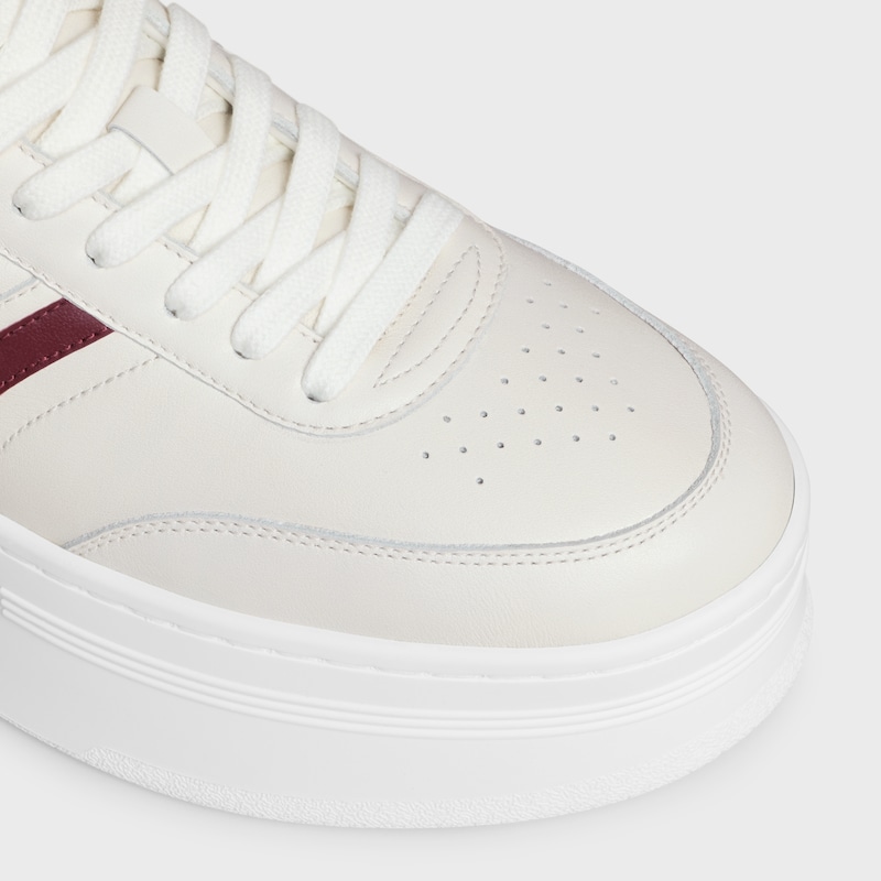 celine - sneakers block con triomphe posteriore e zeppa in pelle di vitello