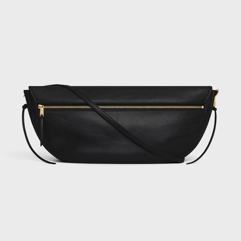 borsa halfmoon soft triomphe in morbida pelle di agnello lucida