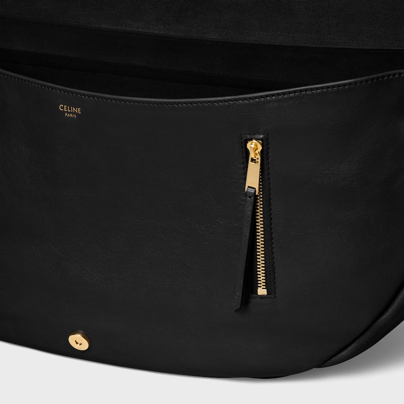 borsa halfmoon soft triomphe in morbida pelle di agnello lucida