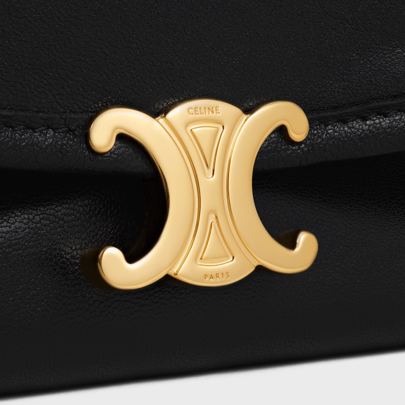 borsa halfmoon soft triomphe in morbida pelle di agnello lucida