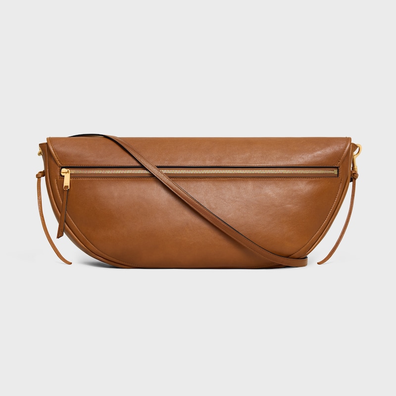 borsa halfmoon soft triomphe in morbida pelle di agnello lucida