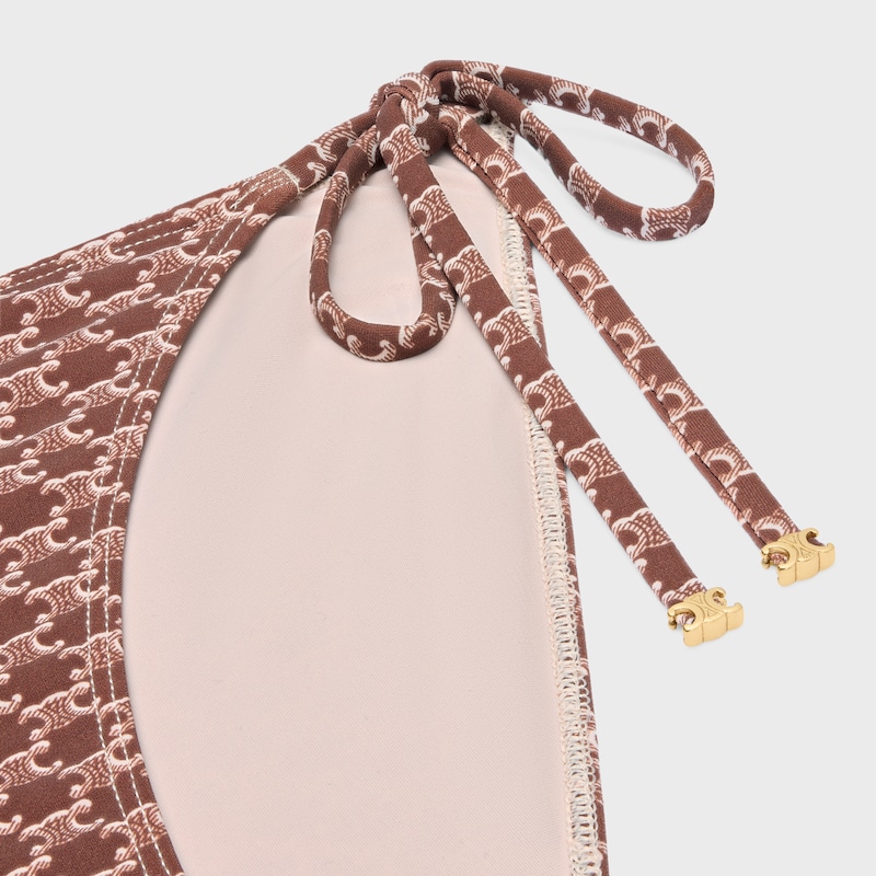 slip da bagno triomphe in jersey opaco monogramma