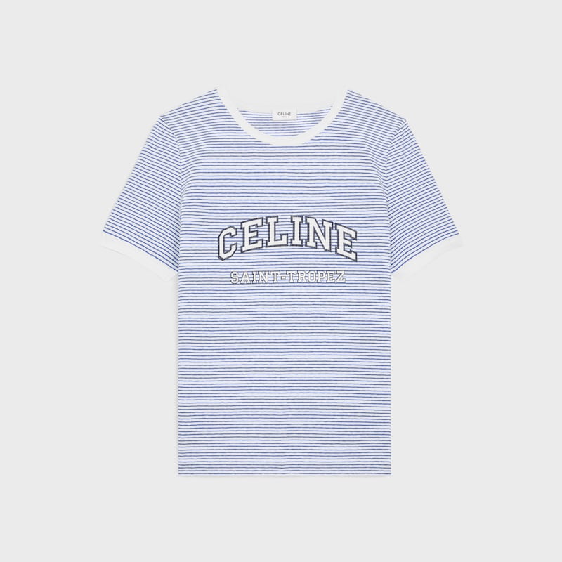 t-shirt celine anni 70 in jersey a righe