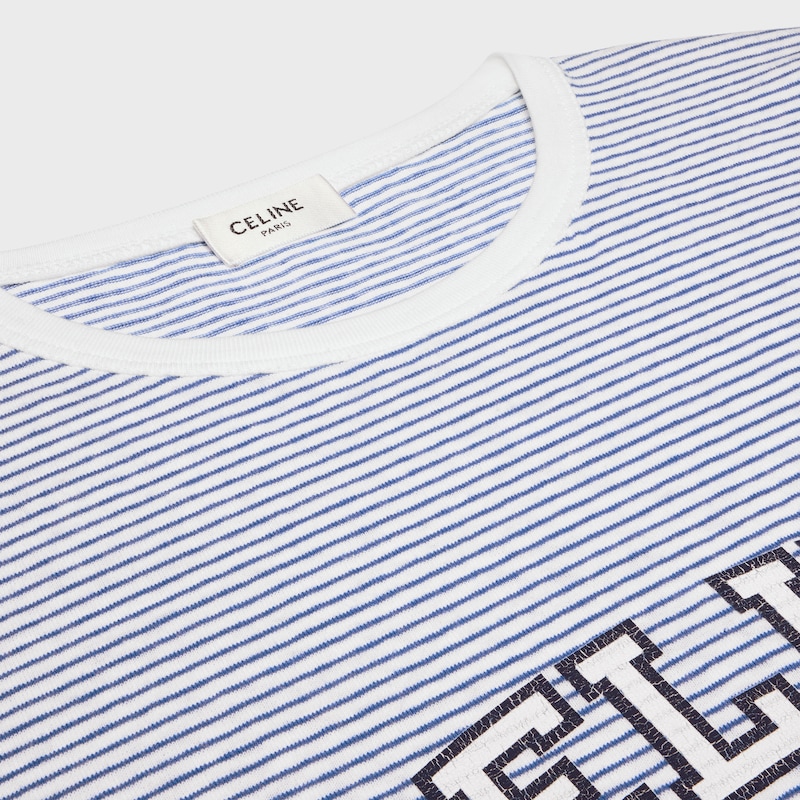 t-shirt celine anni 70 in jersey a righe