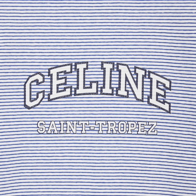 t-shirt celine anni 70 in jersey a righe