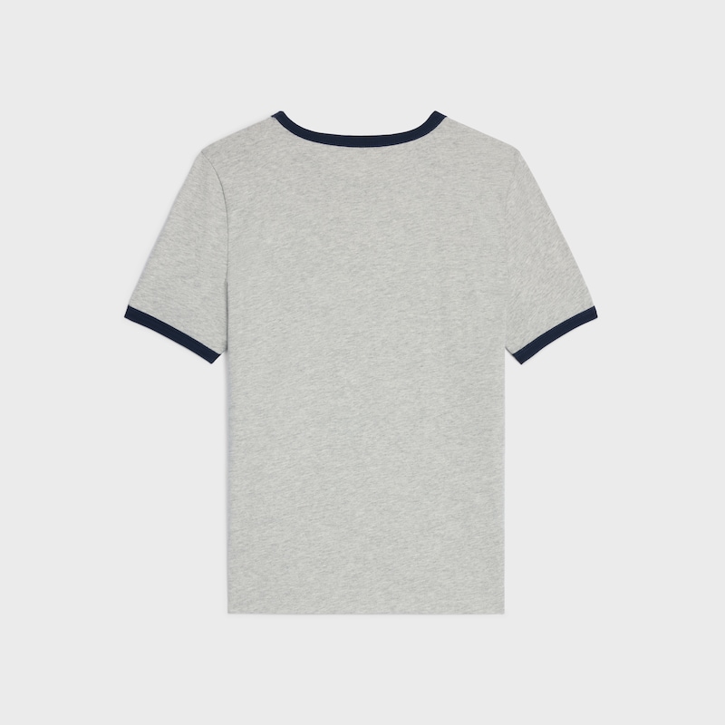 t-shirt blason anni 70 in jersey di cotone