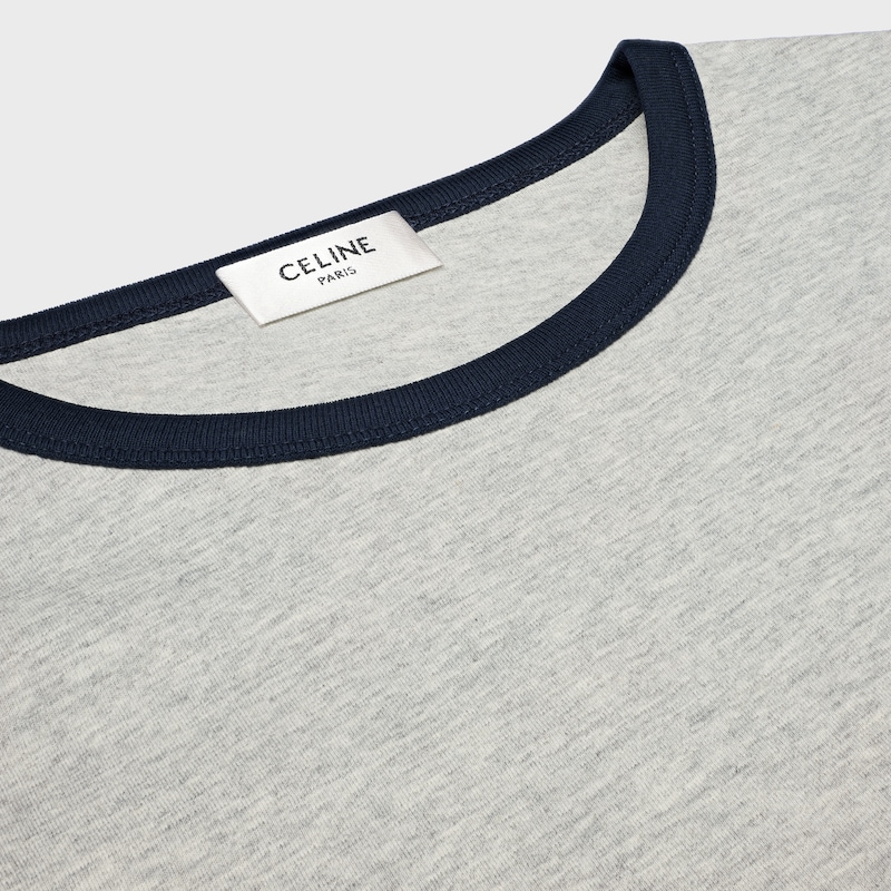 t-shirt blason anni 70 in jersey di cotone