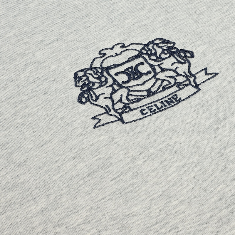 t-shirt blason anni 70 in jersey di cotone