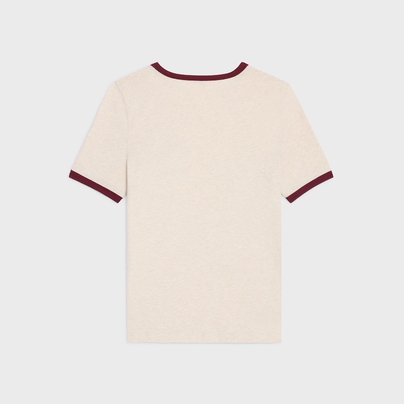 t-shirt blason anni 70 in jersey di cotone