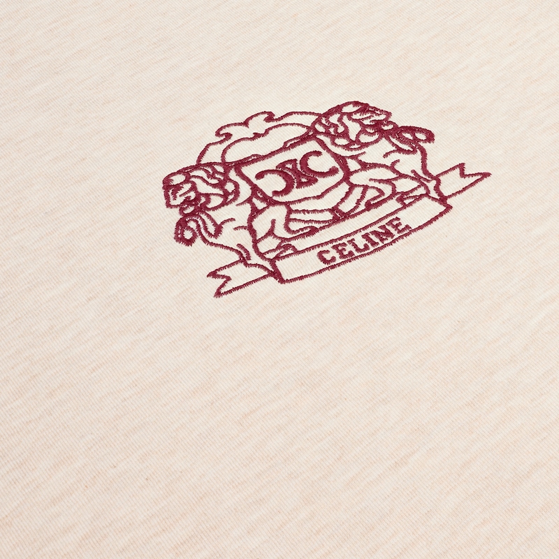 t-shirt blason anni 70 in jersey di cotone