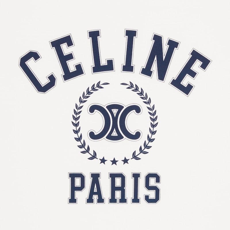 canotta celine in jersey di cotone