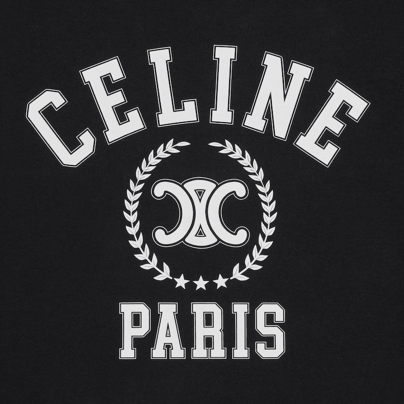 canotta celine in jersey di cotone