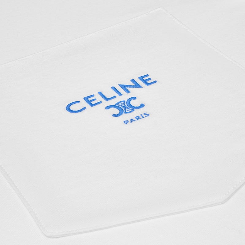 t-shirt a collo alto in jersey di cotone