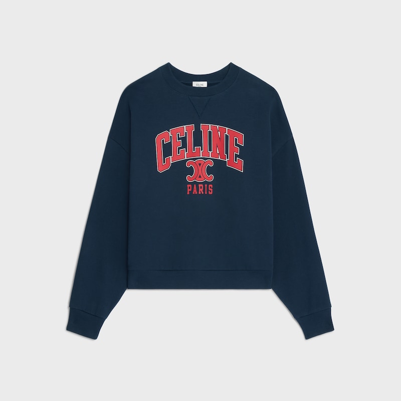 felpa oversize celine in pile di cotone