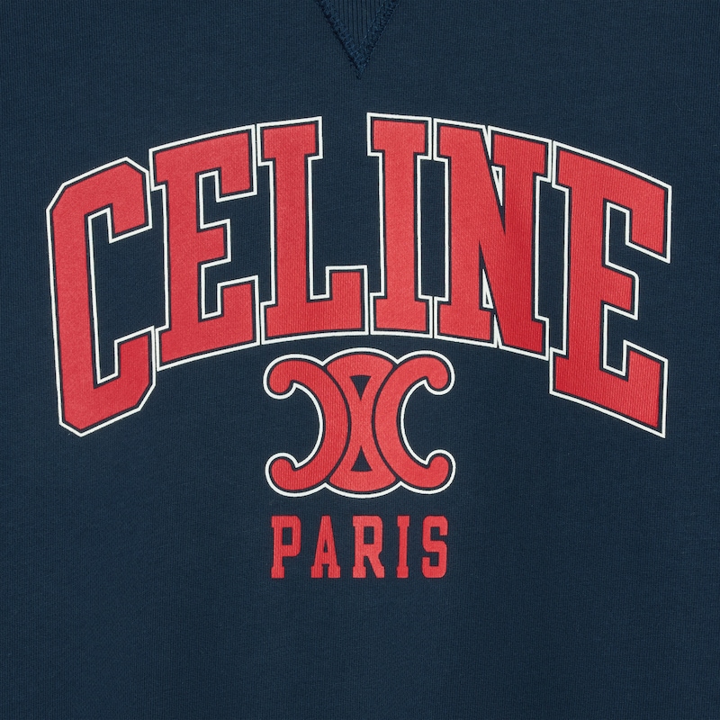 felpa oversize celine in pile di cotone