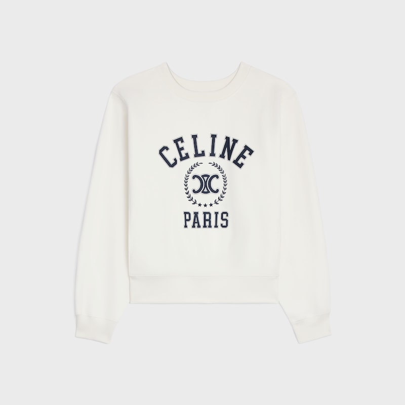 felpa oversize celine in pile di cotone