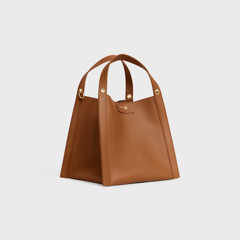 borsa cubo piccola in morbida pelle di vitello