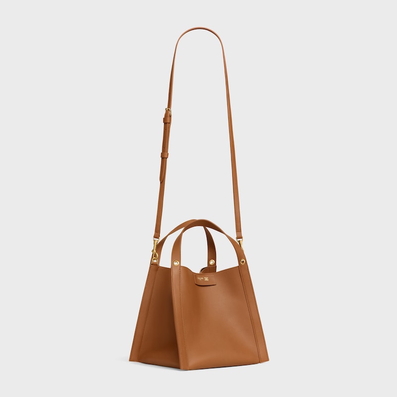 borsa cubo piccola in morbida pelle di vitello