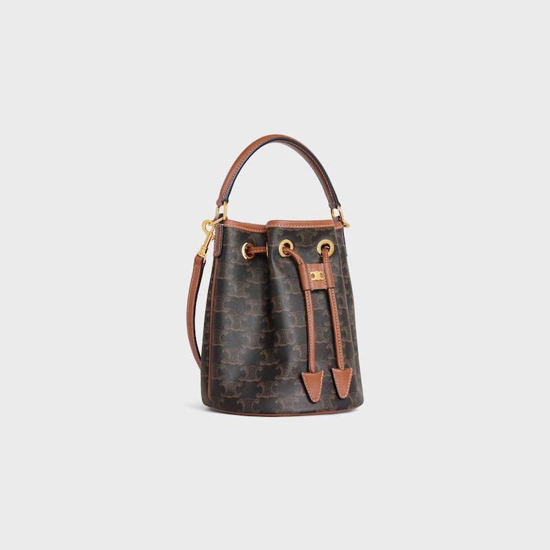 borsa clara teen in canvas triomphe e pelle di vitello