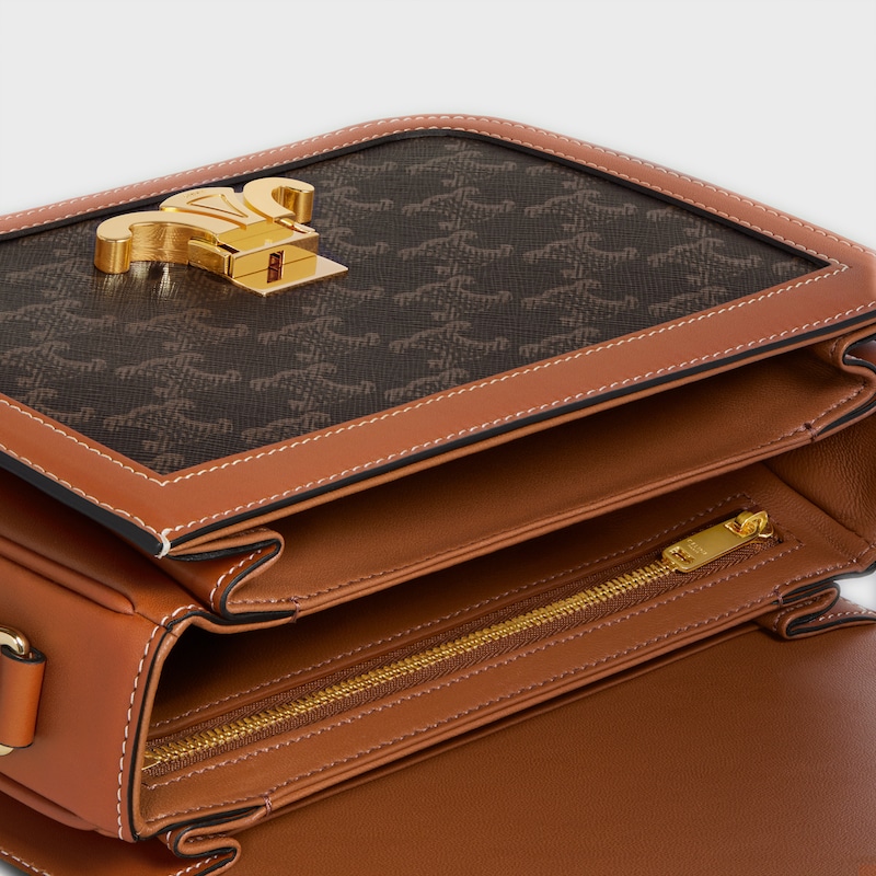 borsa classique triomphe in tela triomphe e pelle di vitello