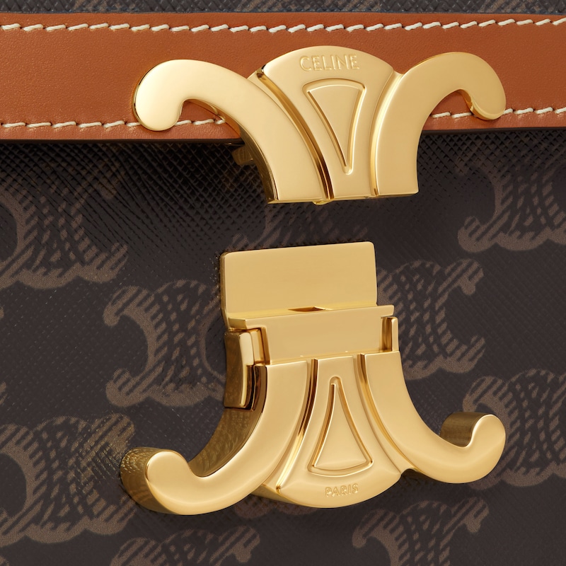 borsa classique triomphe in tela triomphe e pelle di vitello