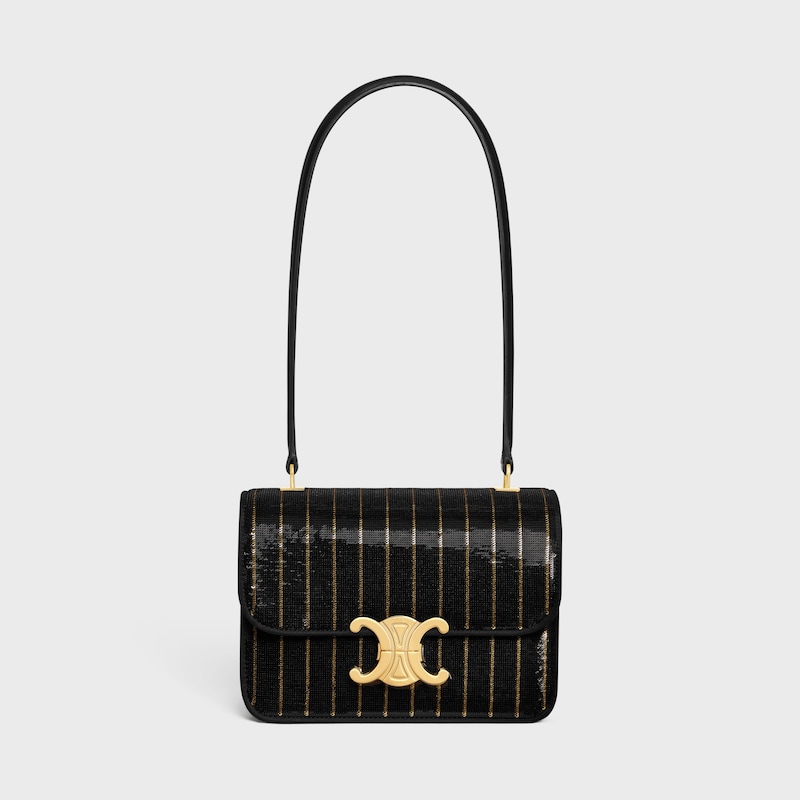 borsa teen garance in paillettes a righe