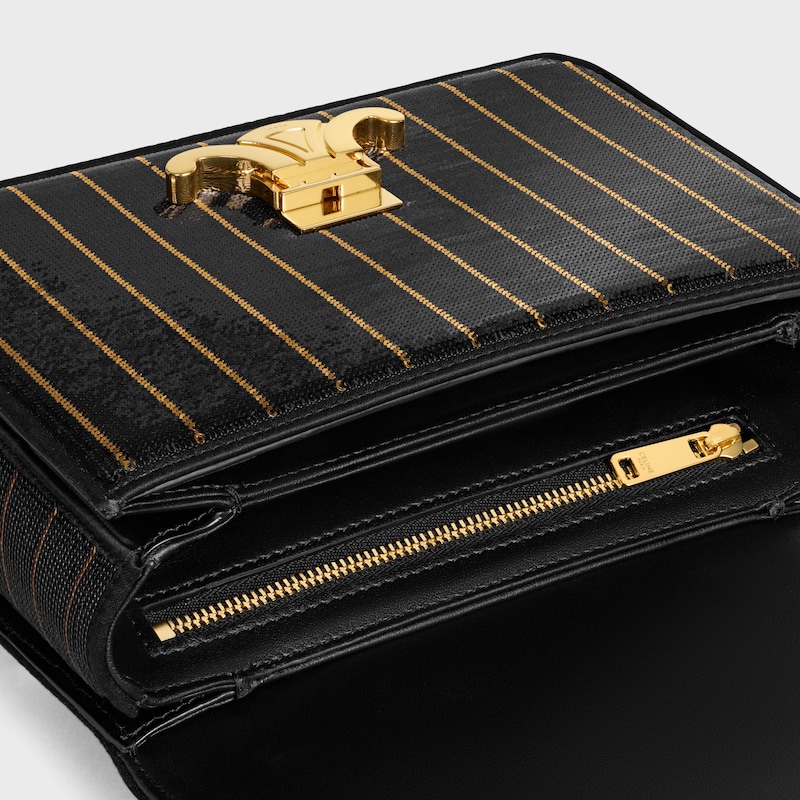 borsa teen garance in paillettes a righe