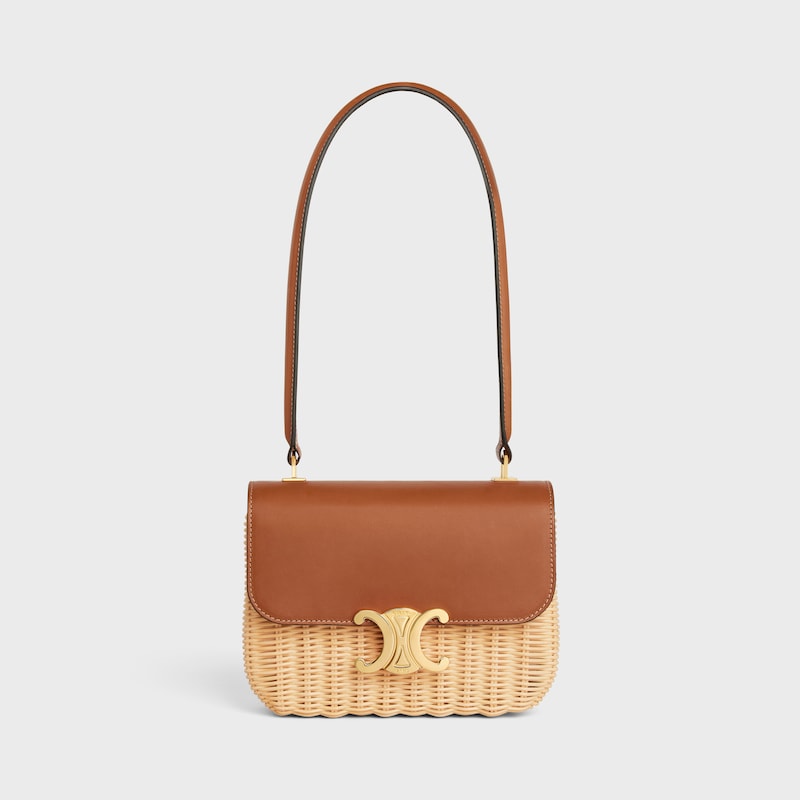 borsa garance teen in vimini e pelle di vitello naturale
