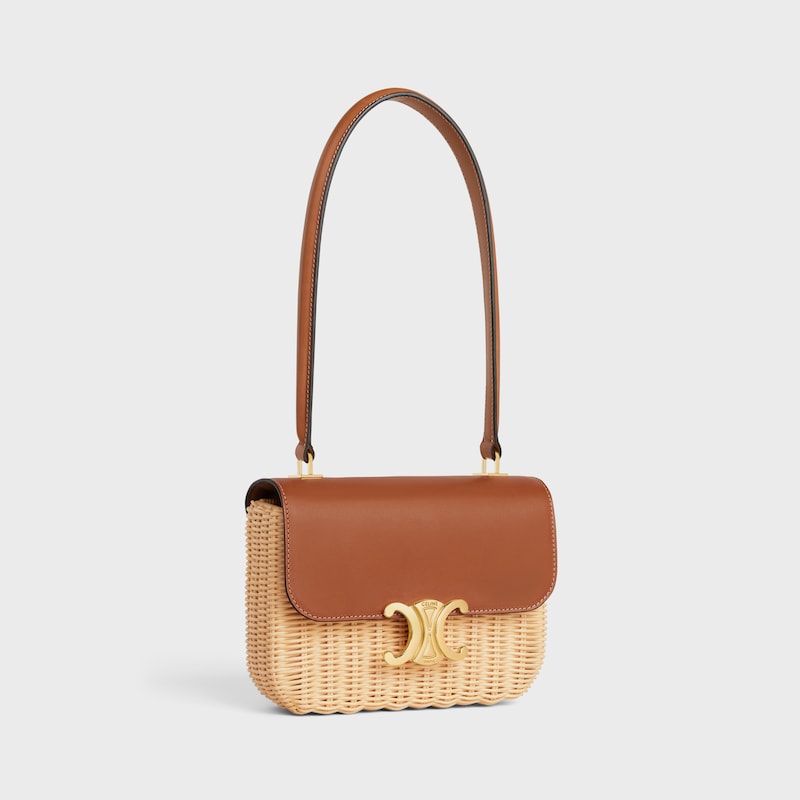 borsa garance teen in vimini e pelle di vitello naturale