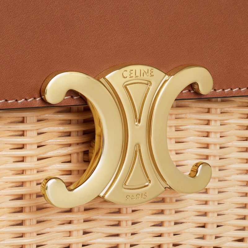 borsa garance teen in vimini e pelle di vitello naturale