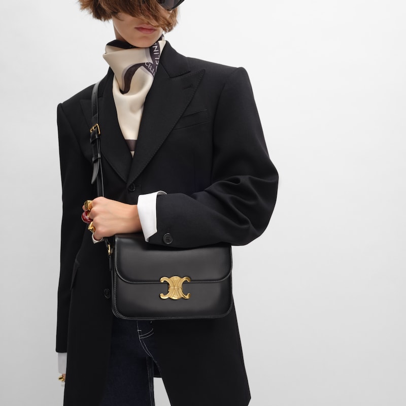 borsa classique triomphe in vitello lucido
