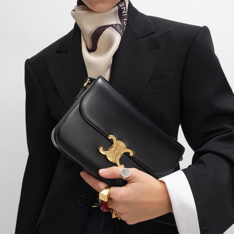 borsa classique triomphe in vitello lucido