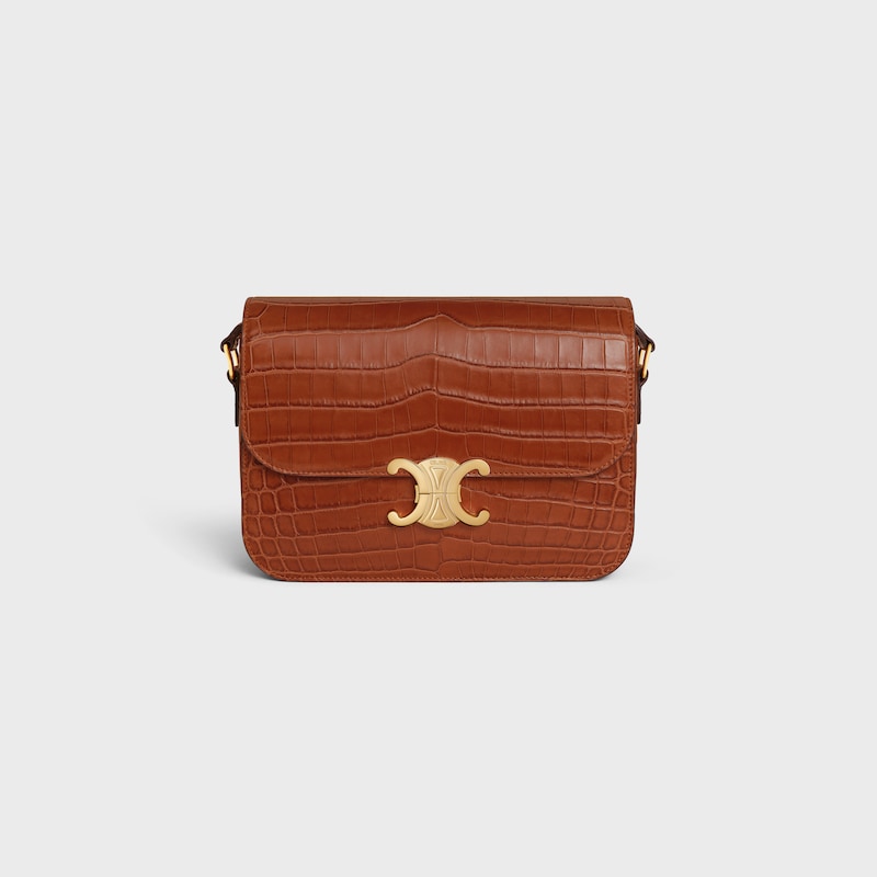 borsa classique triomphe in coccodrillo nilotico