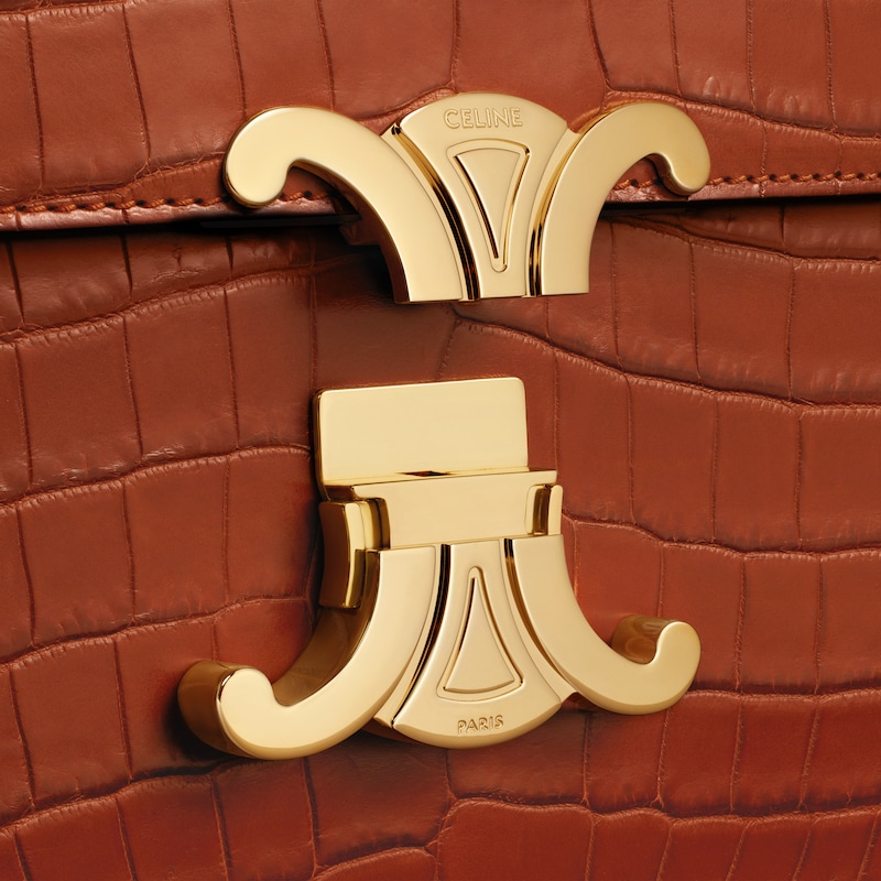borsa classique triomphe in coccodrillo nilotico
