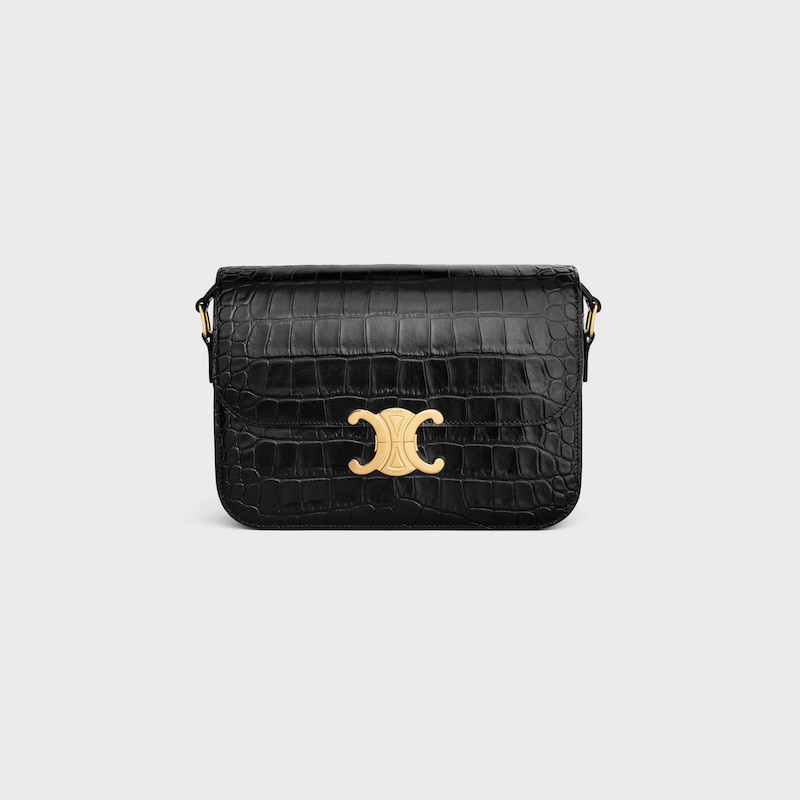 borsa classique triomphe in coccodrillo nilotico