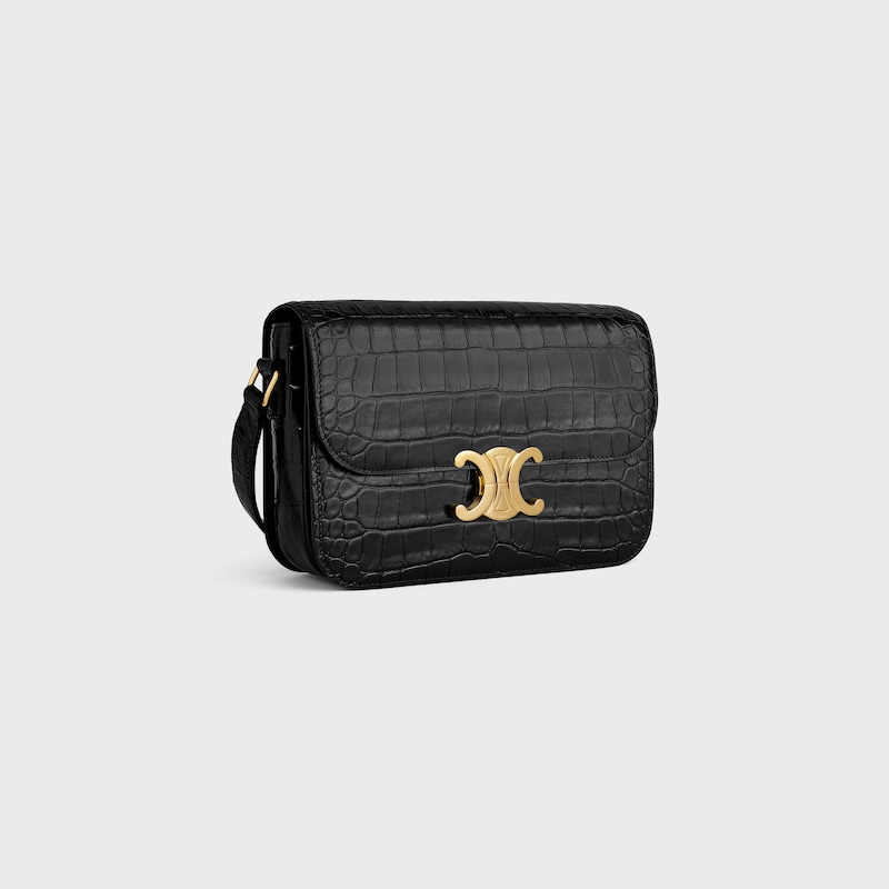 borsa classique triomphe in coccodrillo nilotico
