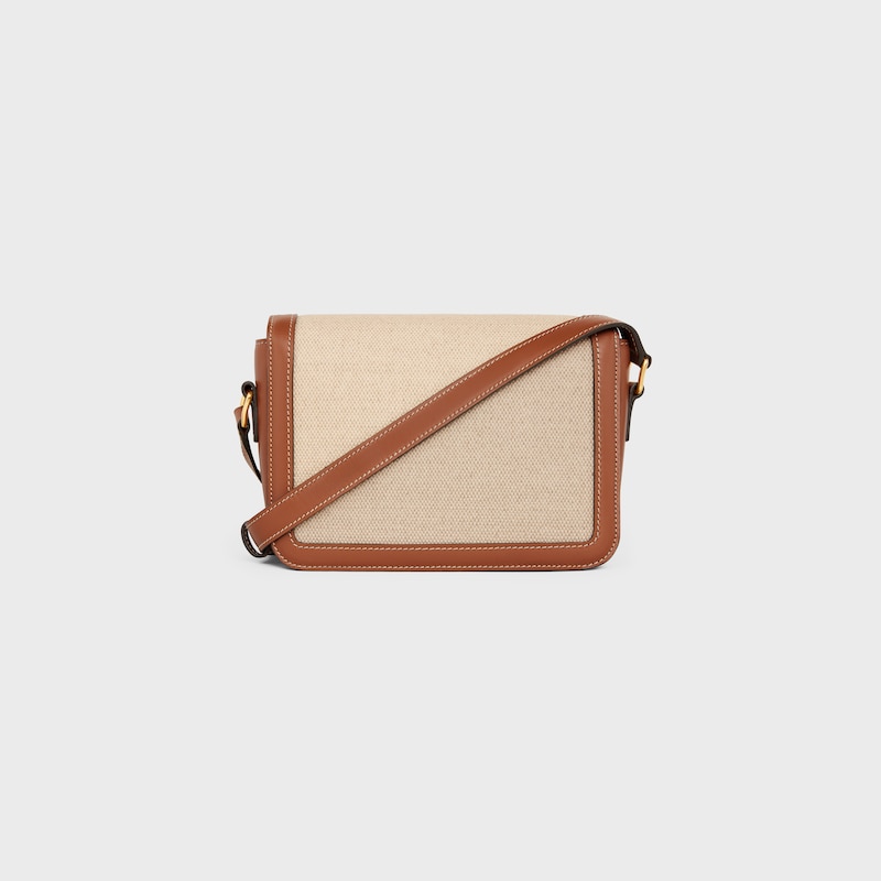 borsa teen triomphe in tessuto e pelle di vitello