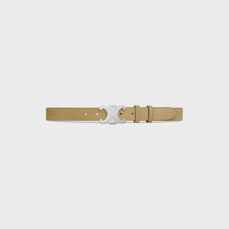 cintura triomphe grande da 30 mm in pelle di vitello scamosciata