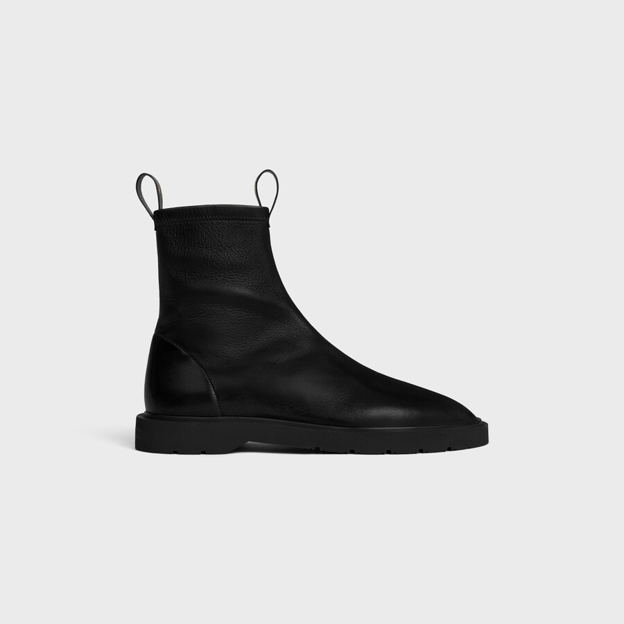 stivale flow con zip in pelle di agnello elasticizzata