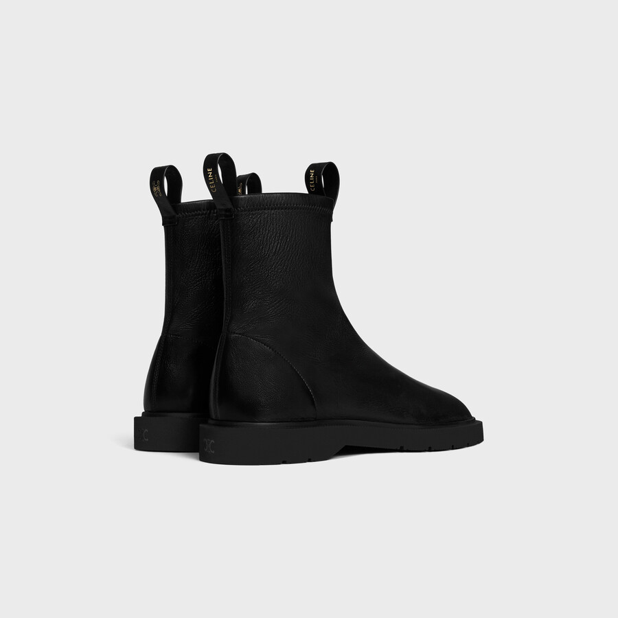 stivale flow con zip in pelle di agnello elasticizzata