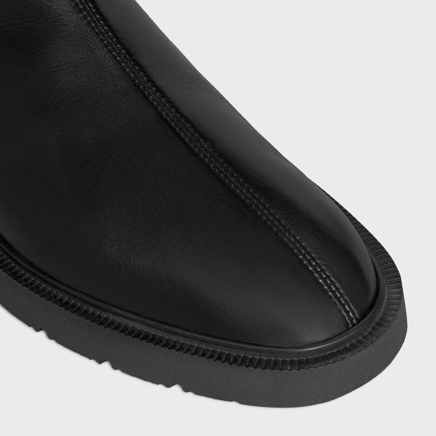 stivale flow con zip in pelle di agnello elasticizzata