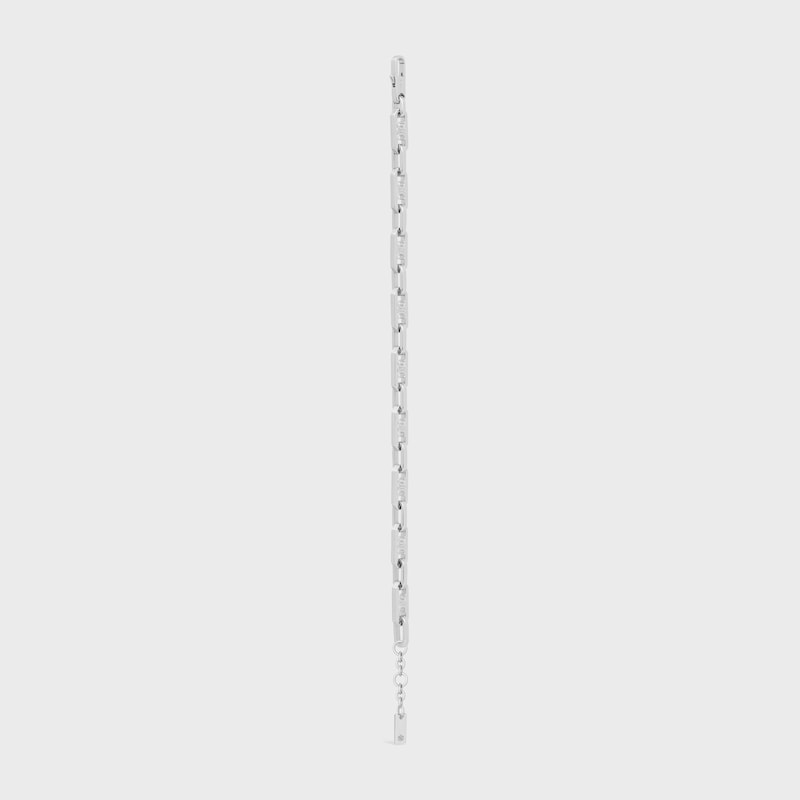 bracciale triomphe small octagon in ottone con finitura rodio