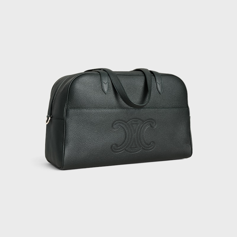 borsa da viaggio in pelle di vitello martellata