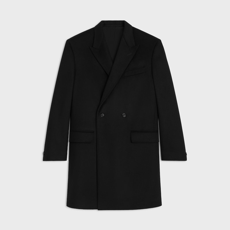cappotto doppio petto in panno di lana
