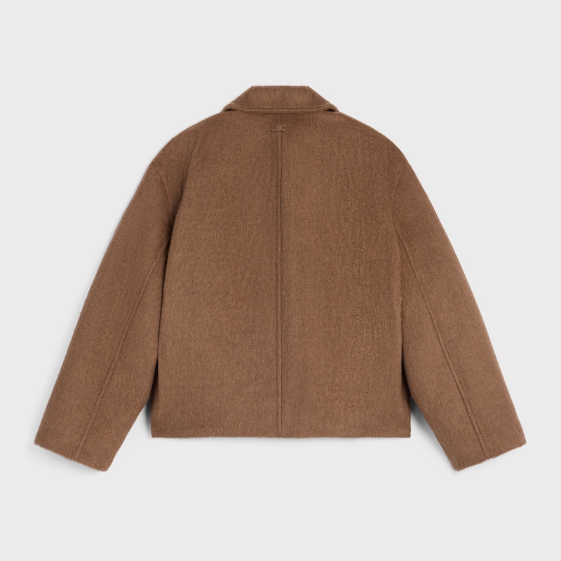 giacca in cashmere double-face e cammello