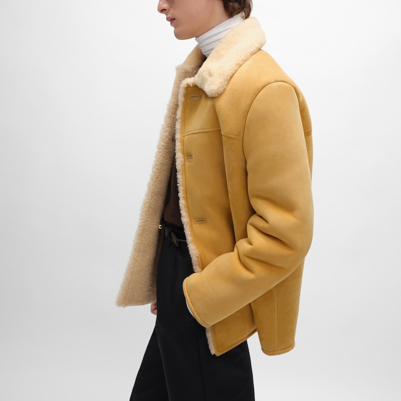 giacca in pelle scamosciata