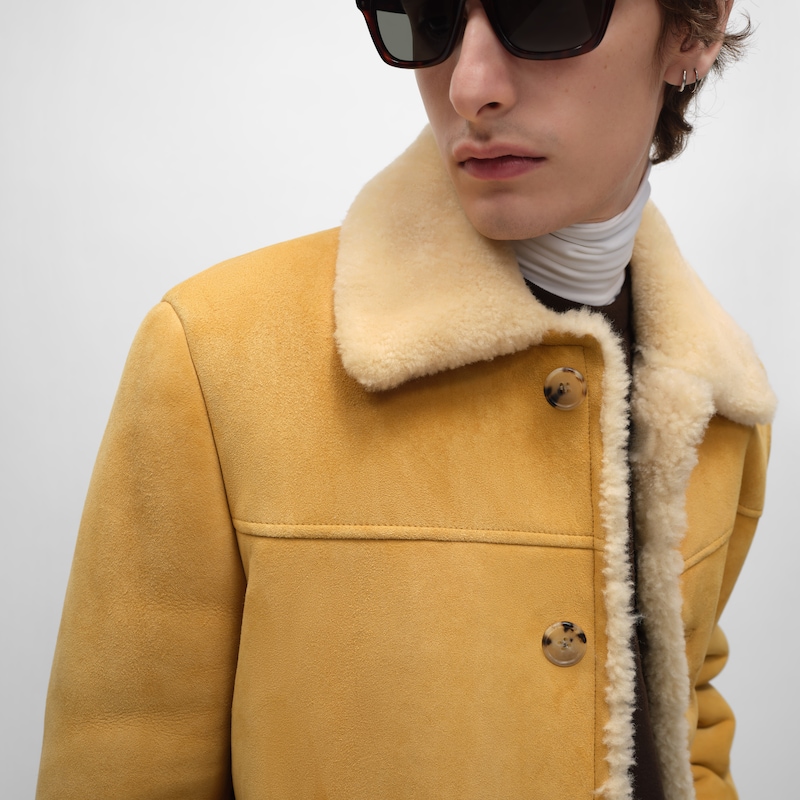 giacca in pelle scamosciata