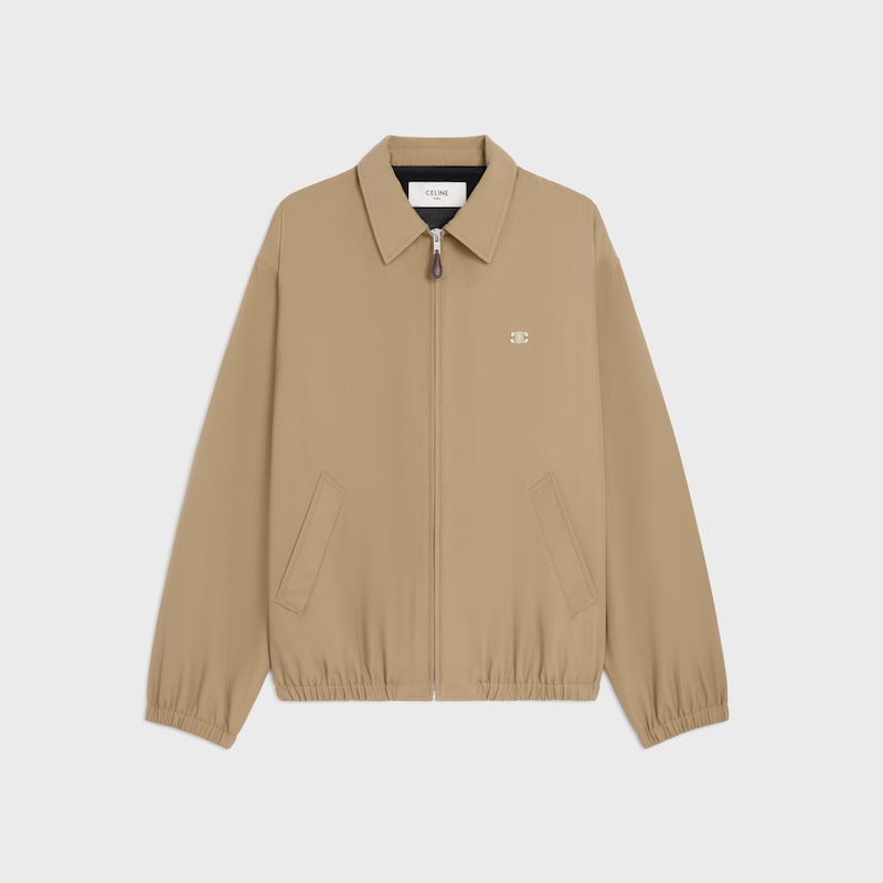 blouson in gabardine di cotone e lana